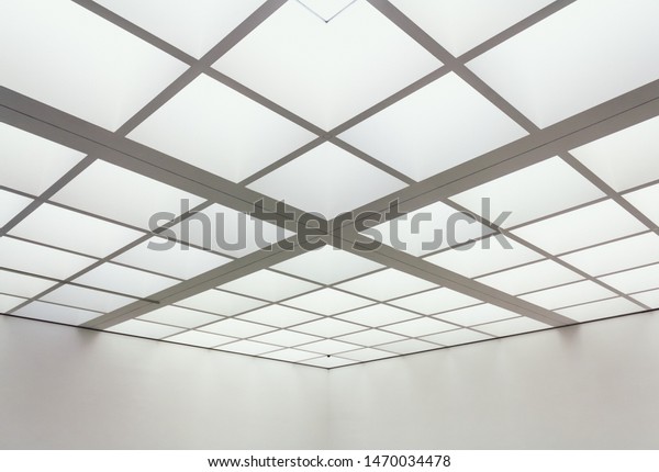 White Ceiling Neon Lights Room White Stock Photo Edit Now