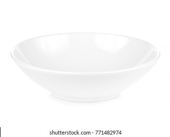 White Ceramic Bowl On White Background