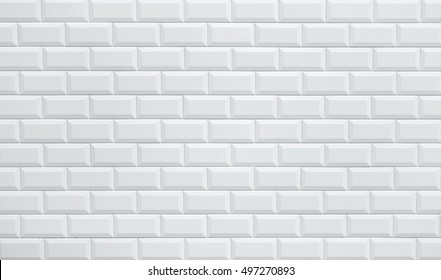 white ceramic brick tile wall background seamless  wall pattern - Shutterstock ID 497270893