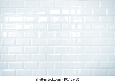 White Ceramic Brick Tile Wall,background