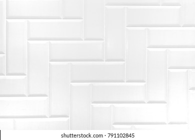 White Ceramic Brick Tile Wallbackground Stock Photo 191435474 ...