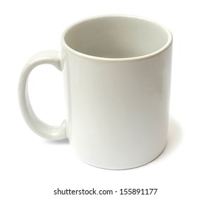 White Ceramic Mug Isolated On White