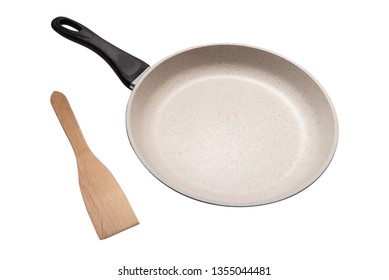 White Ceramic Pan, Isolated