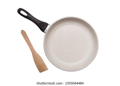 White Ceramic Pan, Isolated