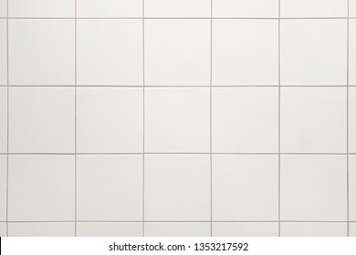 White Ceramic Square Tile Seamless Pattern