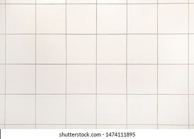 White Ceramic Square Tile Seamless Pattern