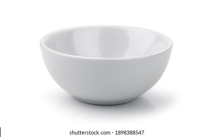 white ceramics bowl isolated on white background. - Shutterstock ID 1898388547