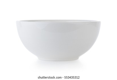 white ceramics bowl isolated on white background - Shutterstock ID 553435312