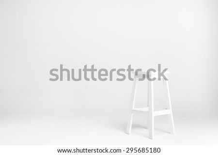white chair with white background