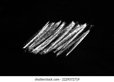 White Charcoal Strokes, Crayon Scribble on Black Board, Hand Drawn Chalk Hatching, Crayon Strokes Texture Background - Shutterstock ID 2229372719