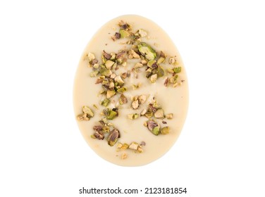 White Chocolate Egg With Pistachio Sprinkles, Easter