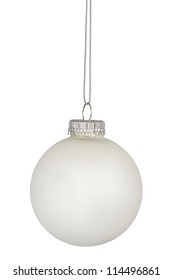 White Christmas Bauble Isolated On White Background