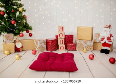 White christmas photographic background for kids