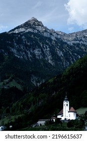 White Church With Moutain View