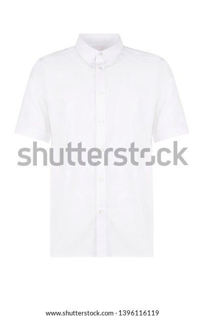 White Classic Business Shirt Button Isolated Stock Photo (Edit Now ...