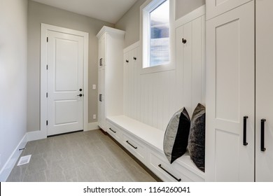White Clean Hallway In Luxury Modern House