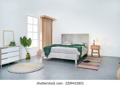 White And Clean Modern Bedroom Interior