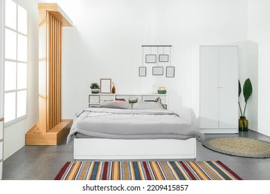 White And Clean Modern Bedroom Interior