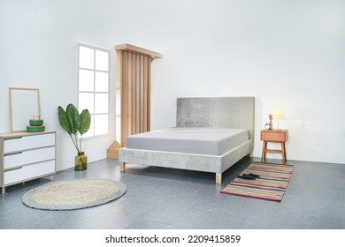 White And Clean Modern Bedroom Interior