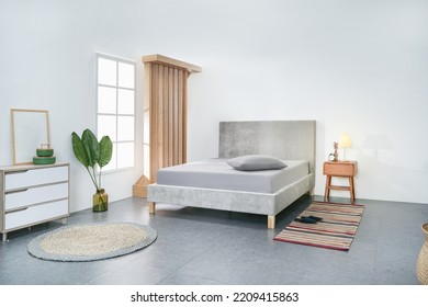 White And Clean Modern Bedroom Interior