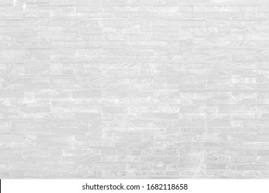 white clean Slate Marble Split Face Mosaic  pattern and background brick wall floor top view surface