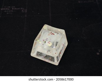 A White Clear Resin Keycap 