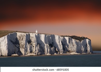 The White Cliffs Of Dover With Amazing Sunset