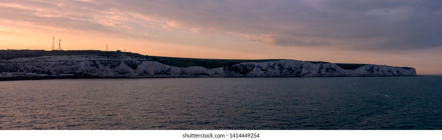 White Cliffs Of Dover During Sunset - Dover, United Kingdom