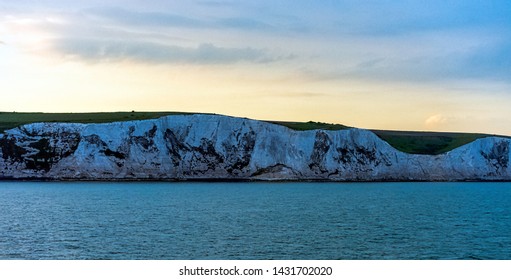 White Cliffs Of Dover During Sunset - Dover, United Kingdom