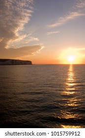 White Cliffs Of Dover Sunrise From A Cross Channel Ferry