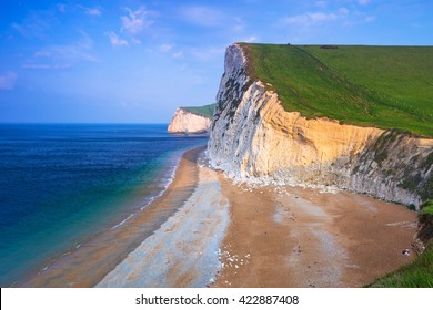 White Cliffs On The Jurassic Coast Of Dorset, UK