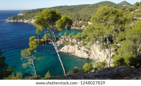 From the white cliffs of the Sentier du Littoral, the hiker will have stunning views on the blue and turquoise see