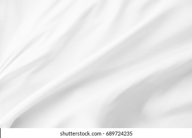 White Cloth Background Abstract With Soft Waves.