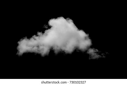 White cloud with  black background.
