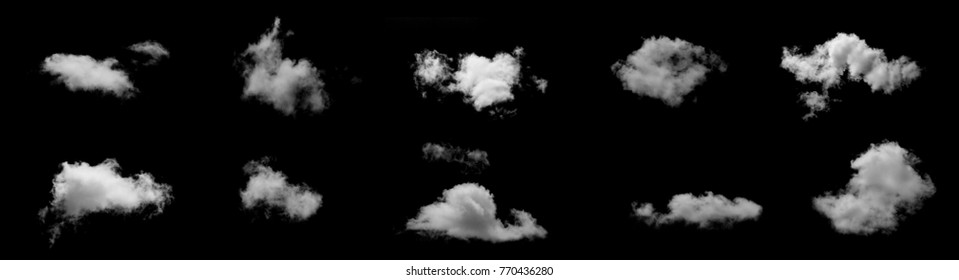 White cloud with  black background