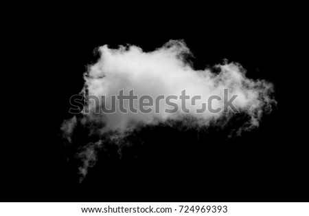 White cloud with  black background.