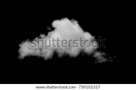White cloud with  black background.