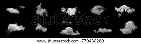 White cloud with  black background