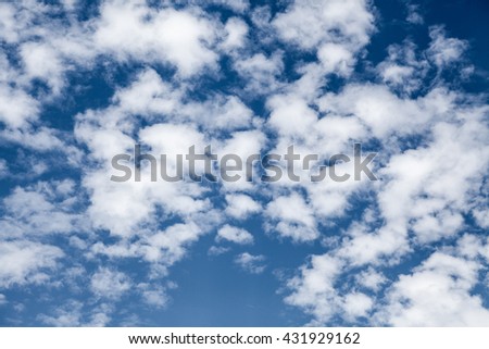 white cloud with blue sky. clowd texture. blue sky with many small clouds. 
