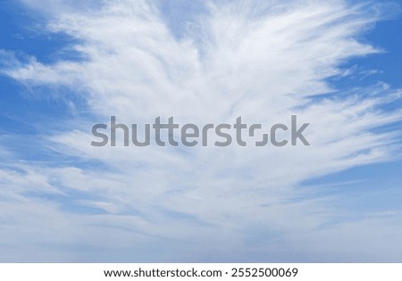 White cloud cirrus in sky.