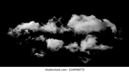 White Cloud Isolated on Black Background. Good for Atmosphere Creation - Shutterstock ID 2149948773