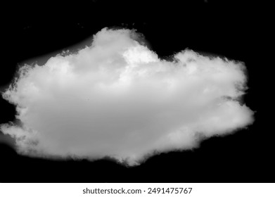 Nube blanca sobre fondo