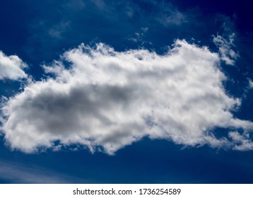 The white cloud in the sky.