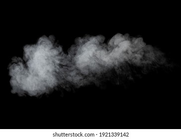 White cloud of smoke or steam isolated on black background. - Shutterstock ID 1921339142