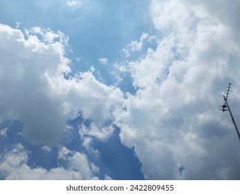 white clouds among the blue sky
