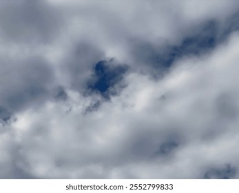White clouds begin to become dark before the rain