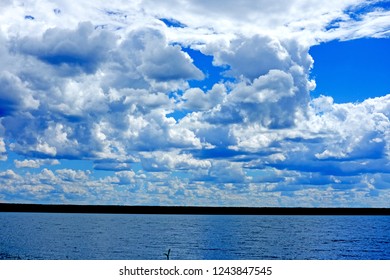 white clouds in blue sky