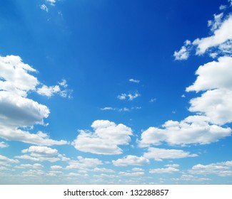 White clouds in blue sky - Shutterstock ID 132288857