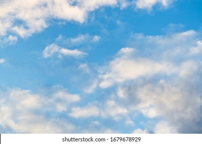 white clouds in the blue sky