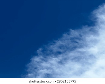 White clouds with blue sky background 